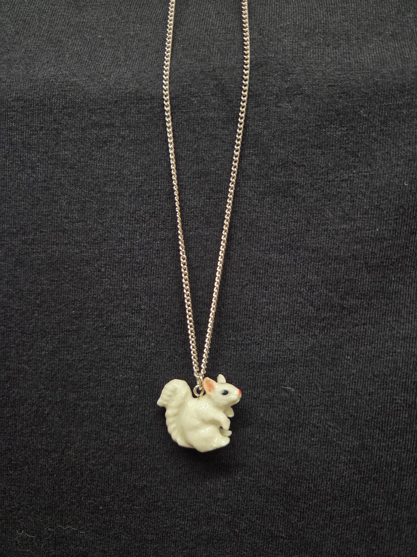 Jewelry - Necklace - Porcelain White Squirrel