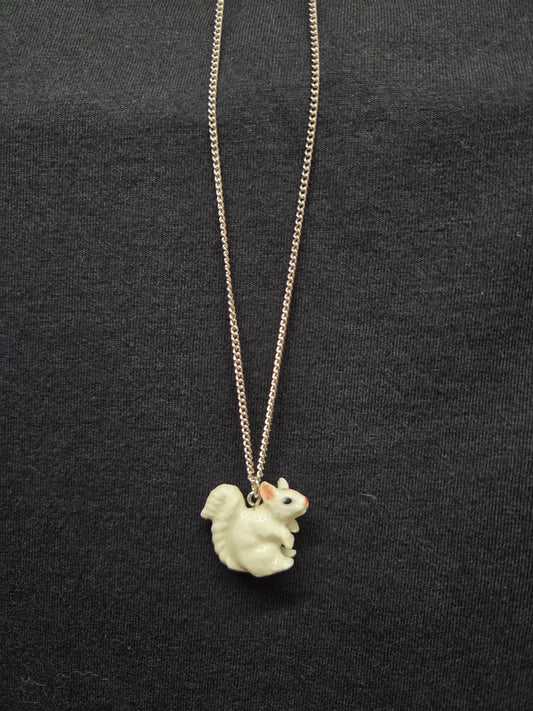 Jewelry - Necklace - Porcelain White Squirrel
