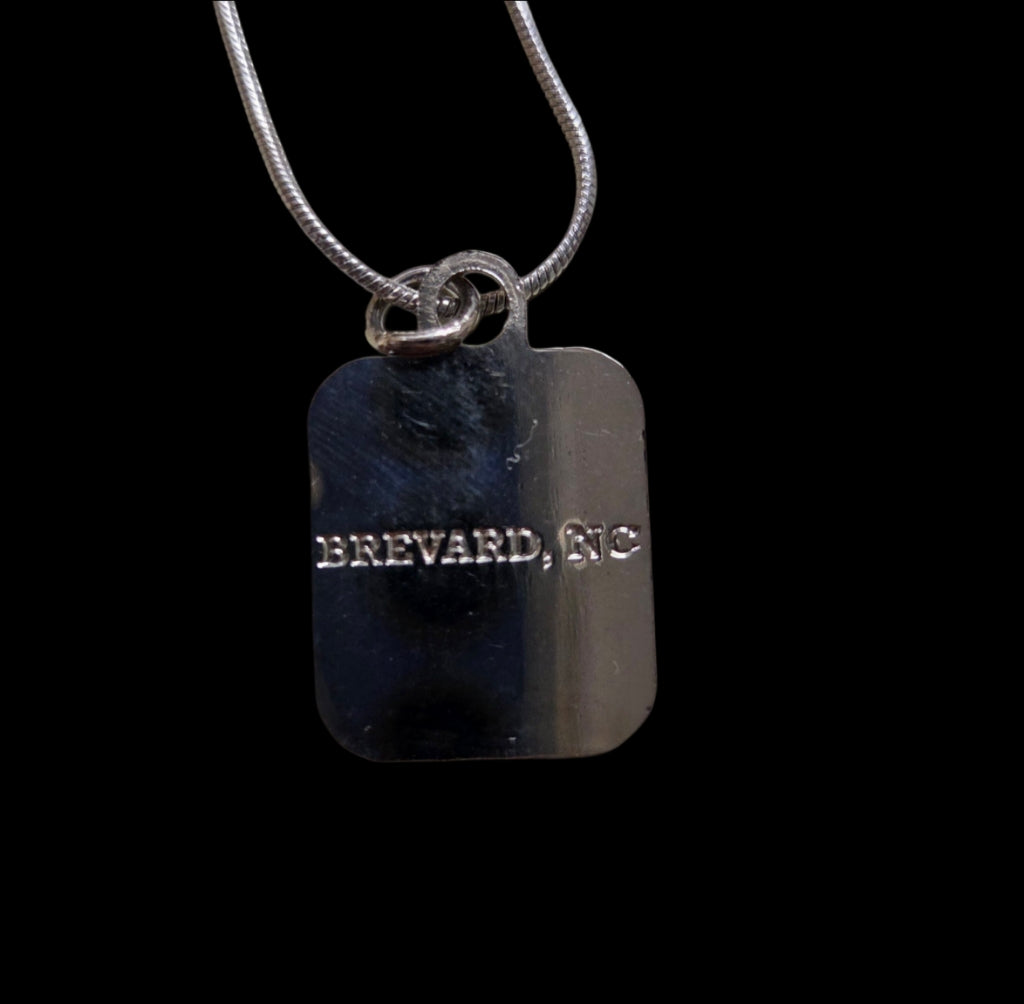 Jewelry - Necklace - White Squirrel Holding an Acorn on Black Background