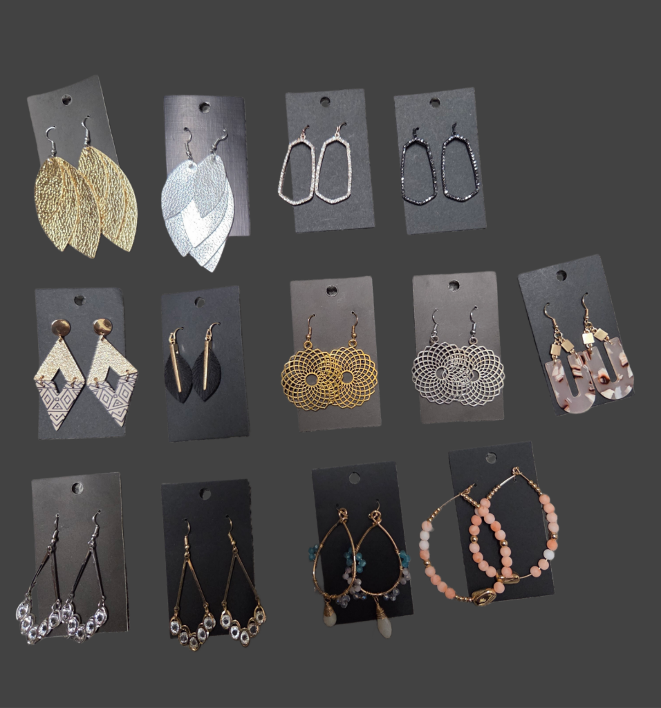 Jewelry - Earrings - Dangle Leather, Metal, Beaded, Rhinestone Several Designs