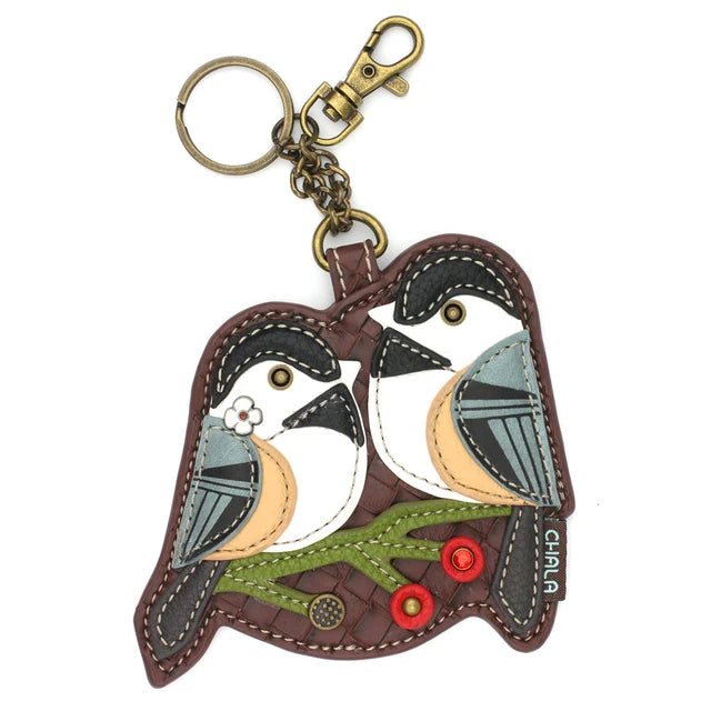 Purse Charm - Chala - Key Chain Zipper Back in Sasquatch, Sunflower, Honey Bee, Piano, Hummingbird, Cardinal, Bicycle and Cross