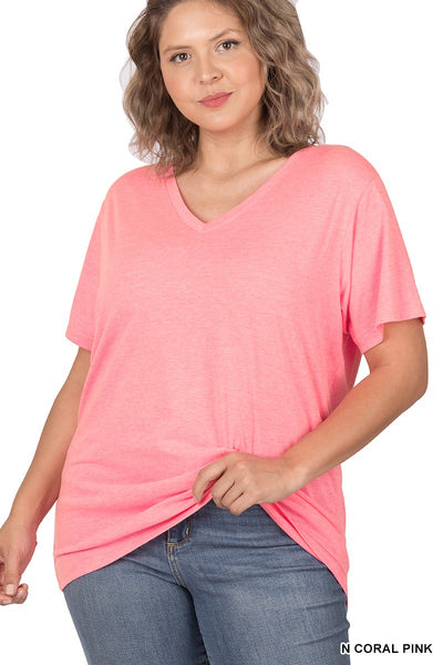 T-Shirt - For Adult Ladies - Ultra Soft 100% Cotton Plus Size Boyfriend Tee