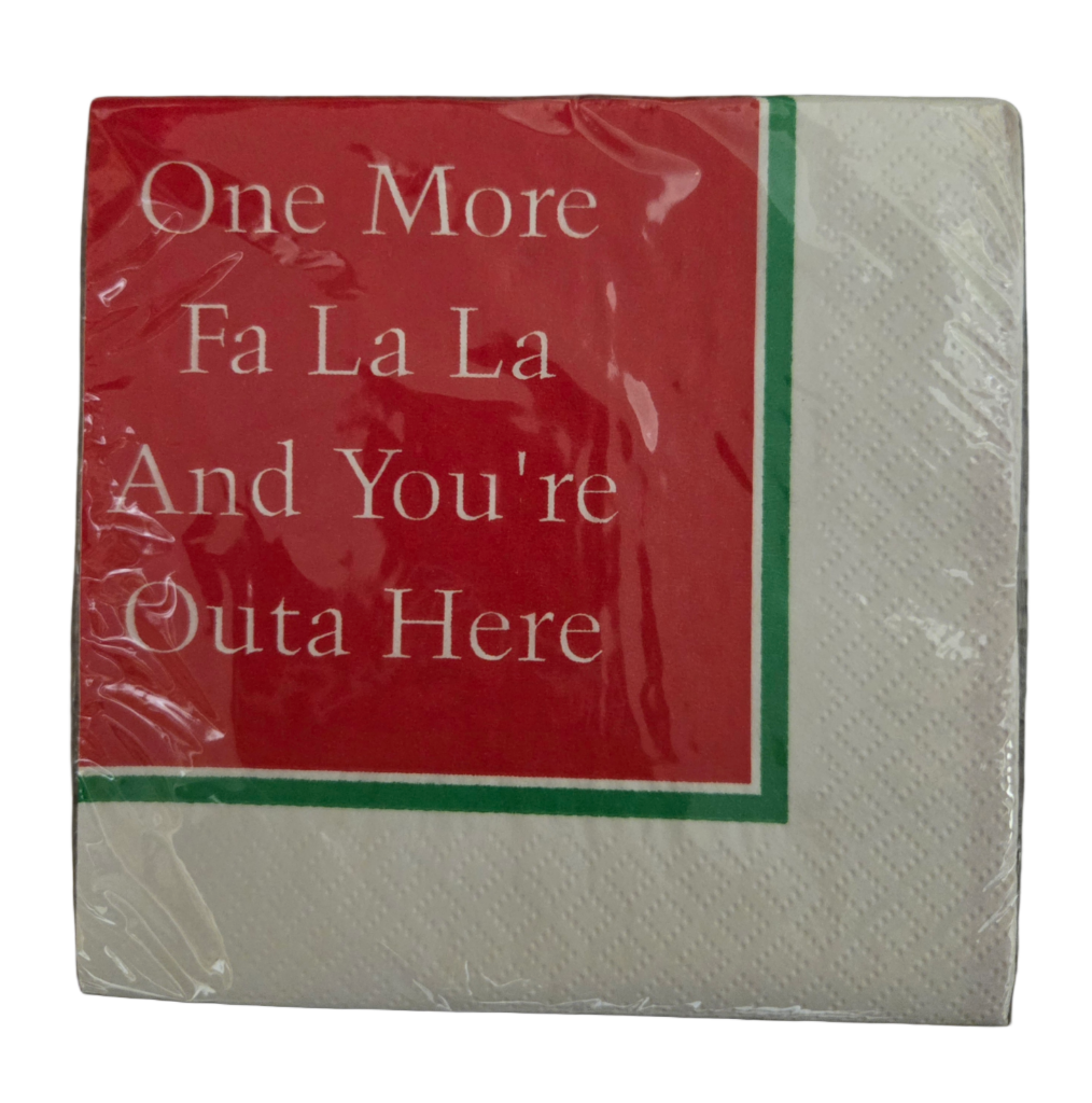 Napkins - Cocktail size for Happy Hour - Fun for Everyone - Christmas Designs and Sayings