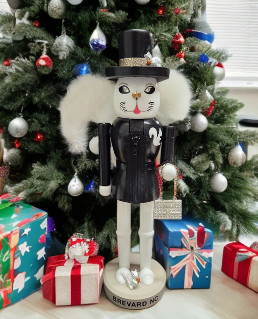 Nutcracker - Hand Painted White Squirrrel by Lady Anne