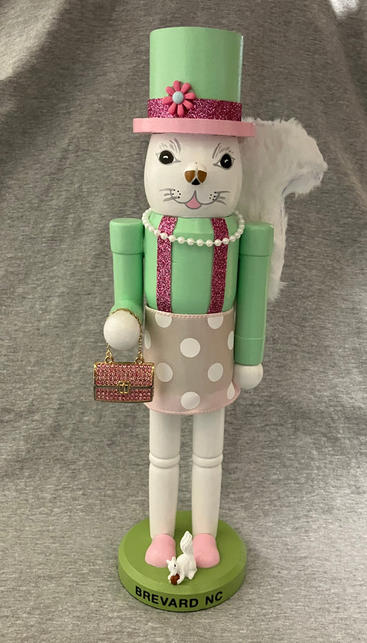 Nutcracker - Hand Painted White Squirrrel by Lady Anne