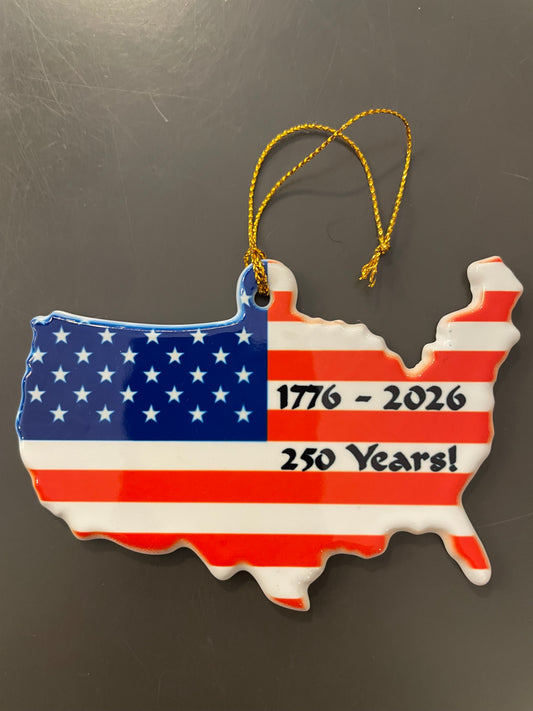 Ornament - Limited Edition 250 Years United States Celebration with Authentication