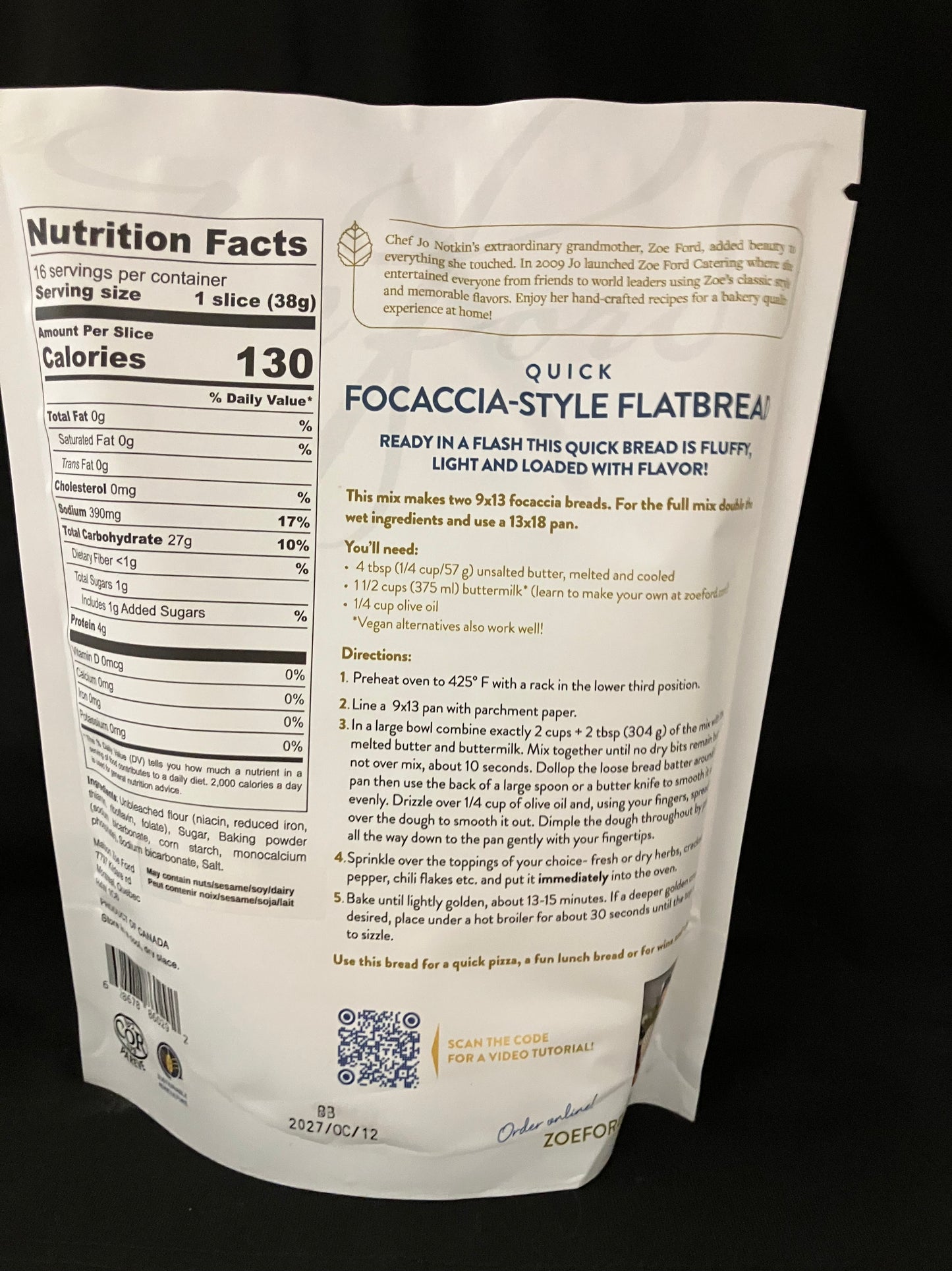 Provisions - Focaccia-Style Flatbread Mix - Maison Zoe Ford
