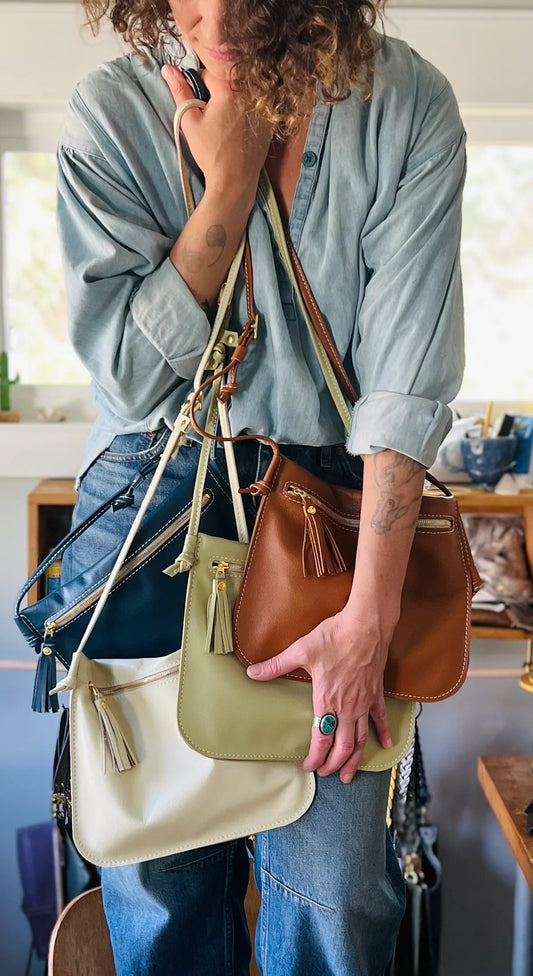 Bag - Italian Leather Large Satchel at White Squirrel Shoppe
