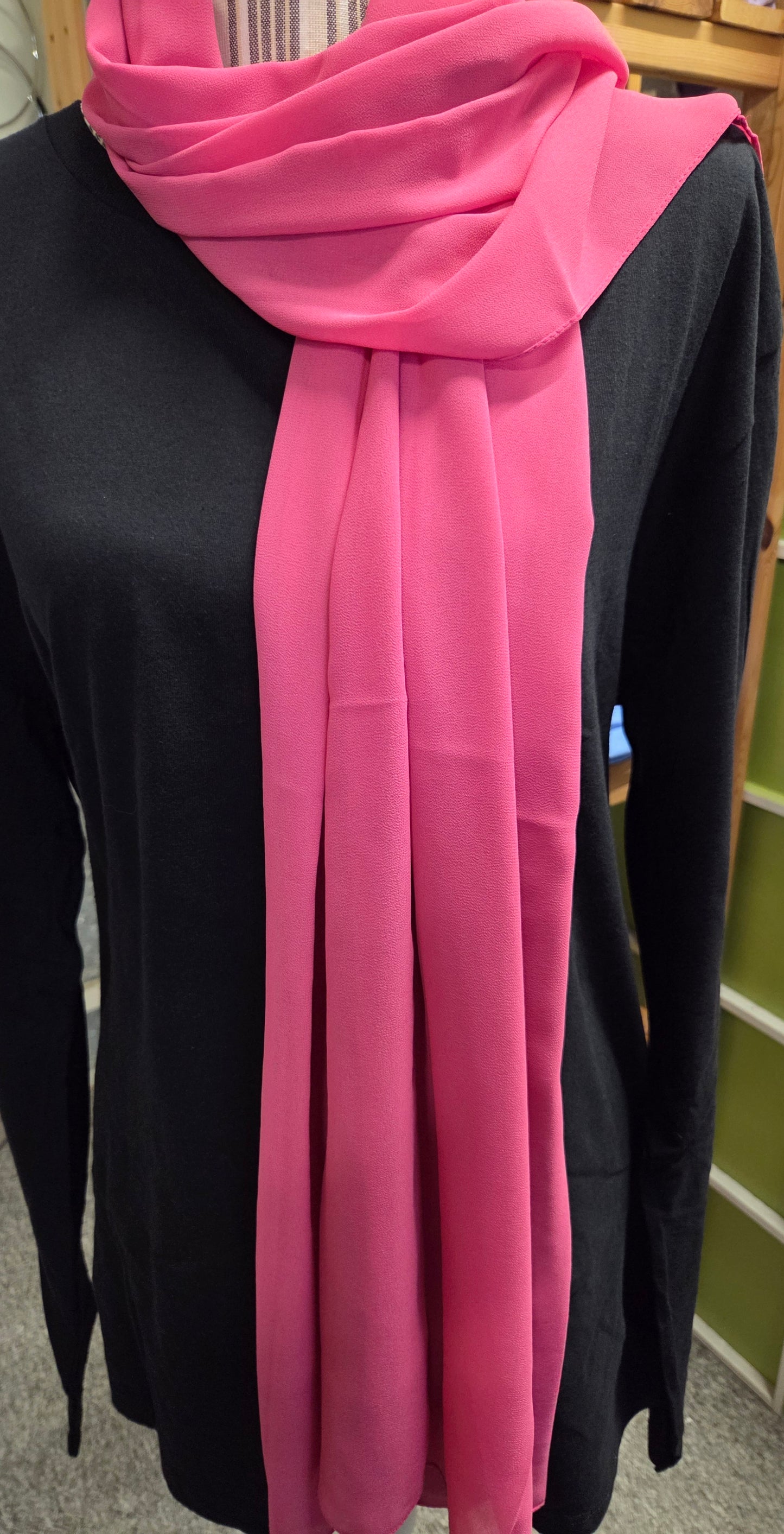 Scarf - Chiffon Long Scarf - Lightweight Summer Wrap Shawl 66x30 Inches