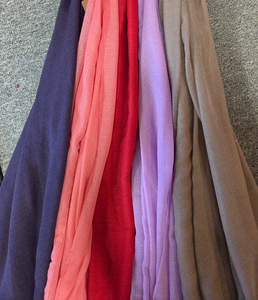 Scarf - Gauze Long Scarf - Lightweight Summer Wrap Shawl 66x30 Inches