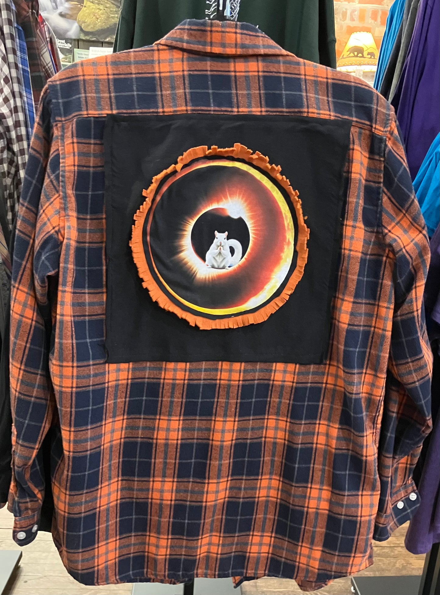 Shirt - Vintage Shirt with White Squirrel Eclipse Panel on Back