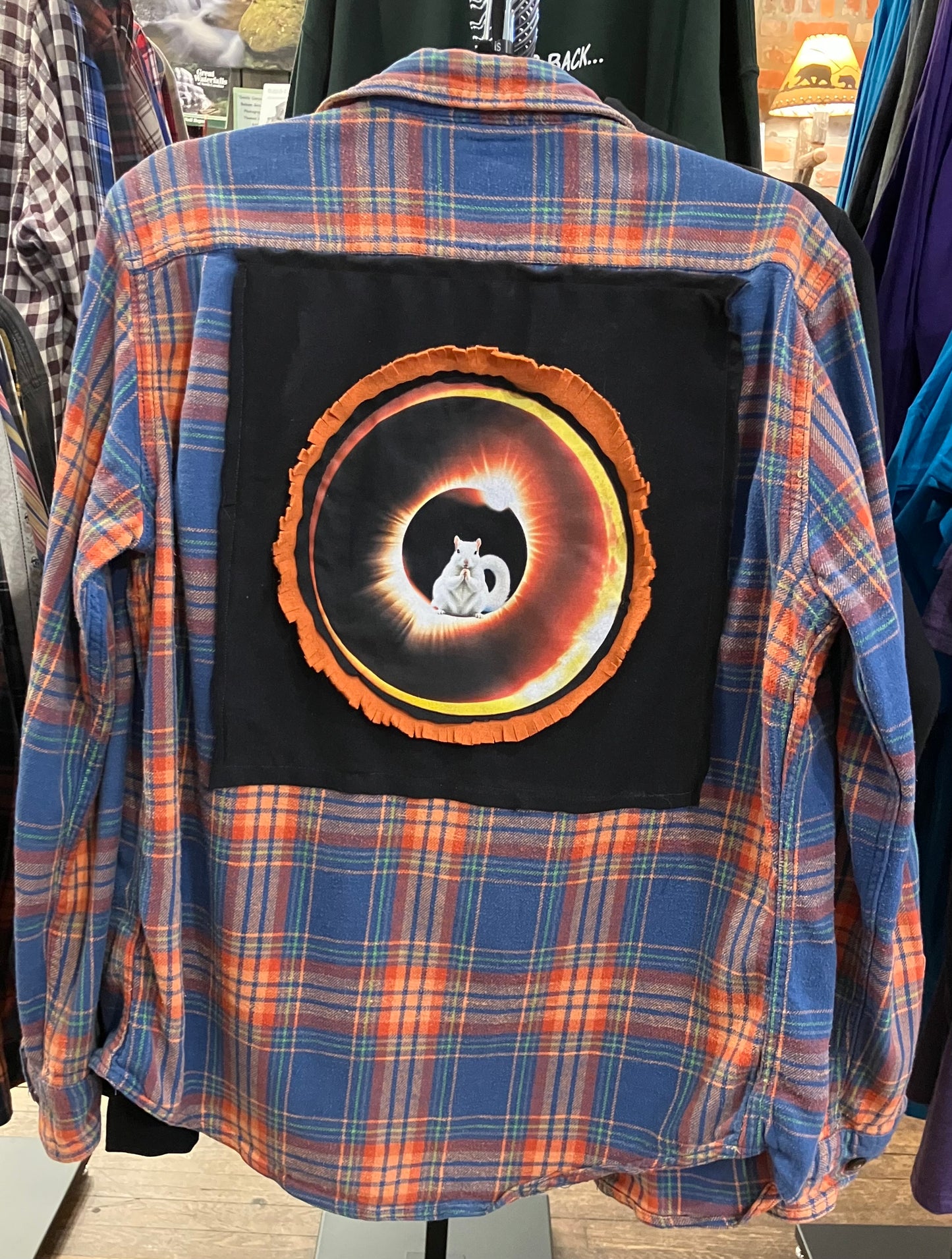 Shirt - Vintage Shirt with White Squirrel Eclipse Panel on Back