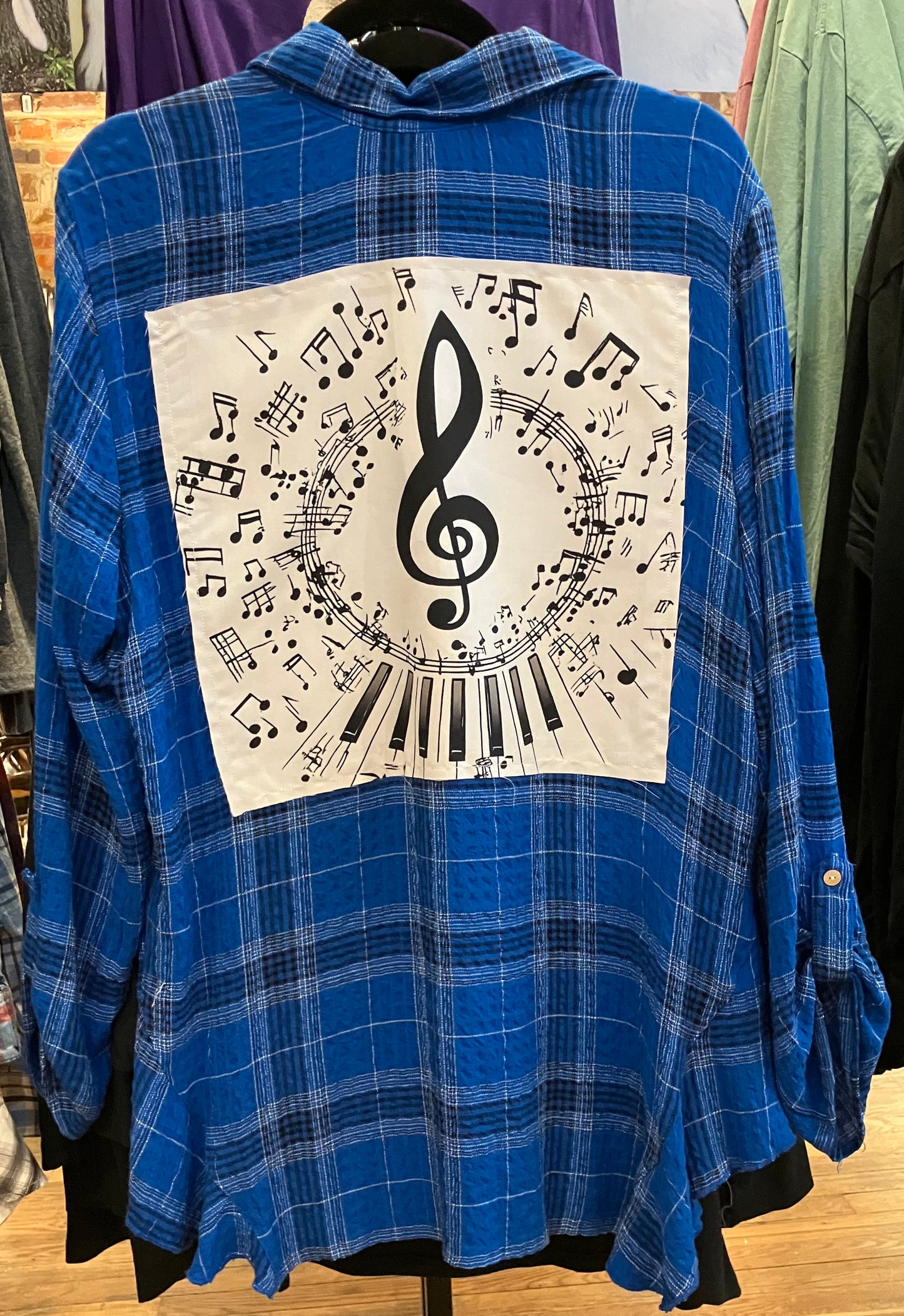 Shirt - Vintage Shirt with Various Panels on Back