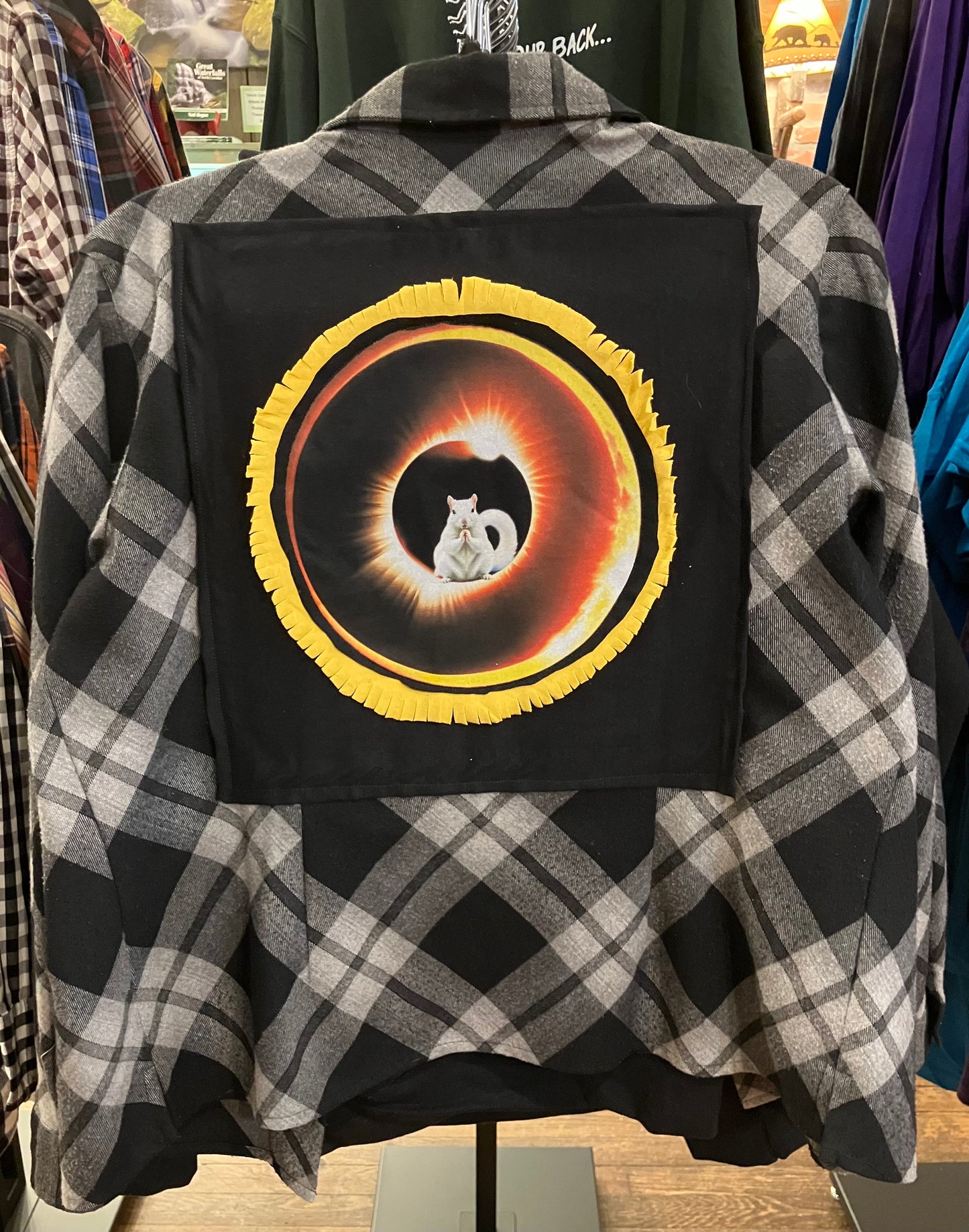 Shirt - Vintage Shirt with White Squirrel Eclipse Panel on Back