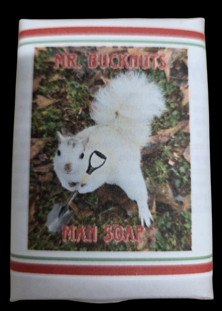 Man Soap Mr. Bucknuts bath soap.