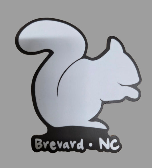 Decal/Sticker - White Squirrel Silhouette - Die Cut - in two sizes Waterproof