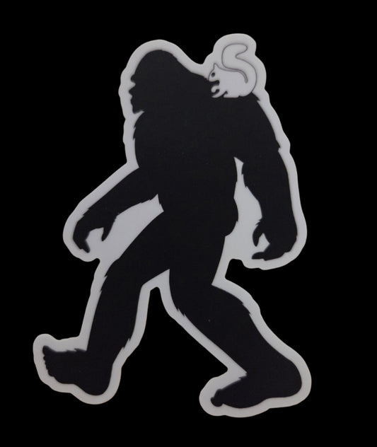 Decal/Sticker - Sasquatch - Die-Cut - Waterproof With White Squirrel on shoulder in various sizes