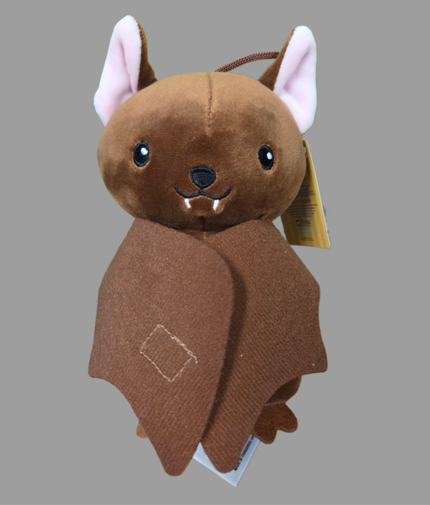 Stuffed Animal - Baby Bat in Black or Brown with Felt wings 6 inch for Transylvania County