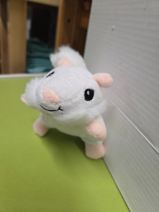 Stuffed White Squirrel Dog Toy complete with squeaker