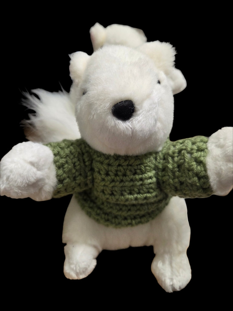 Stuffed Animal - Sweater - Hand-Crocheted for Black Nose Stuffed Squirrel