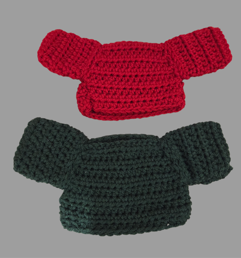 Stuffed Animal - Sweater - Hand-Crocheted for Black Nose Stuffed Squirrel