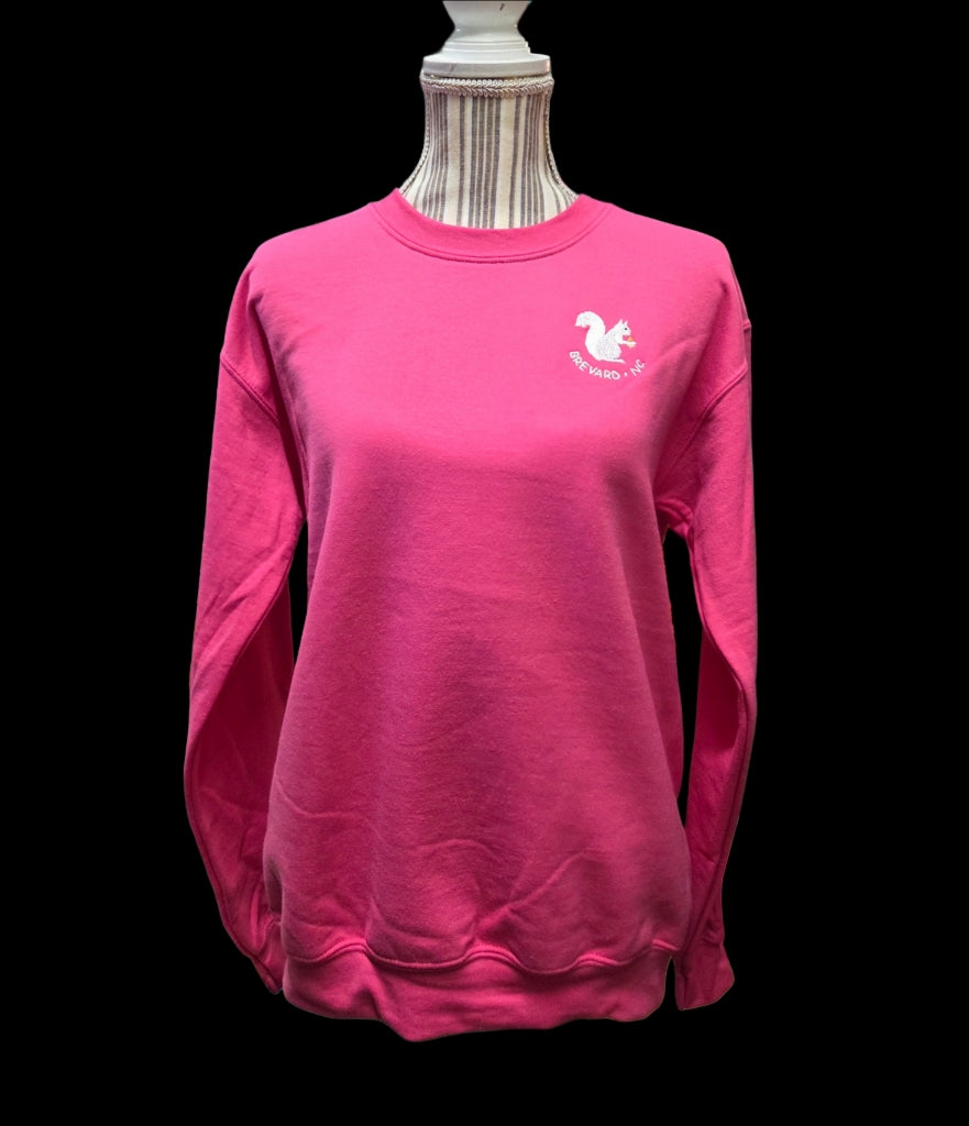 Sweatshirt - Adult - Embroidered Logo - Heavier Weight Fleece Long Sleeve Crew Neck in Black