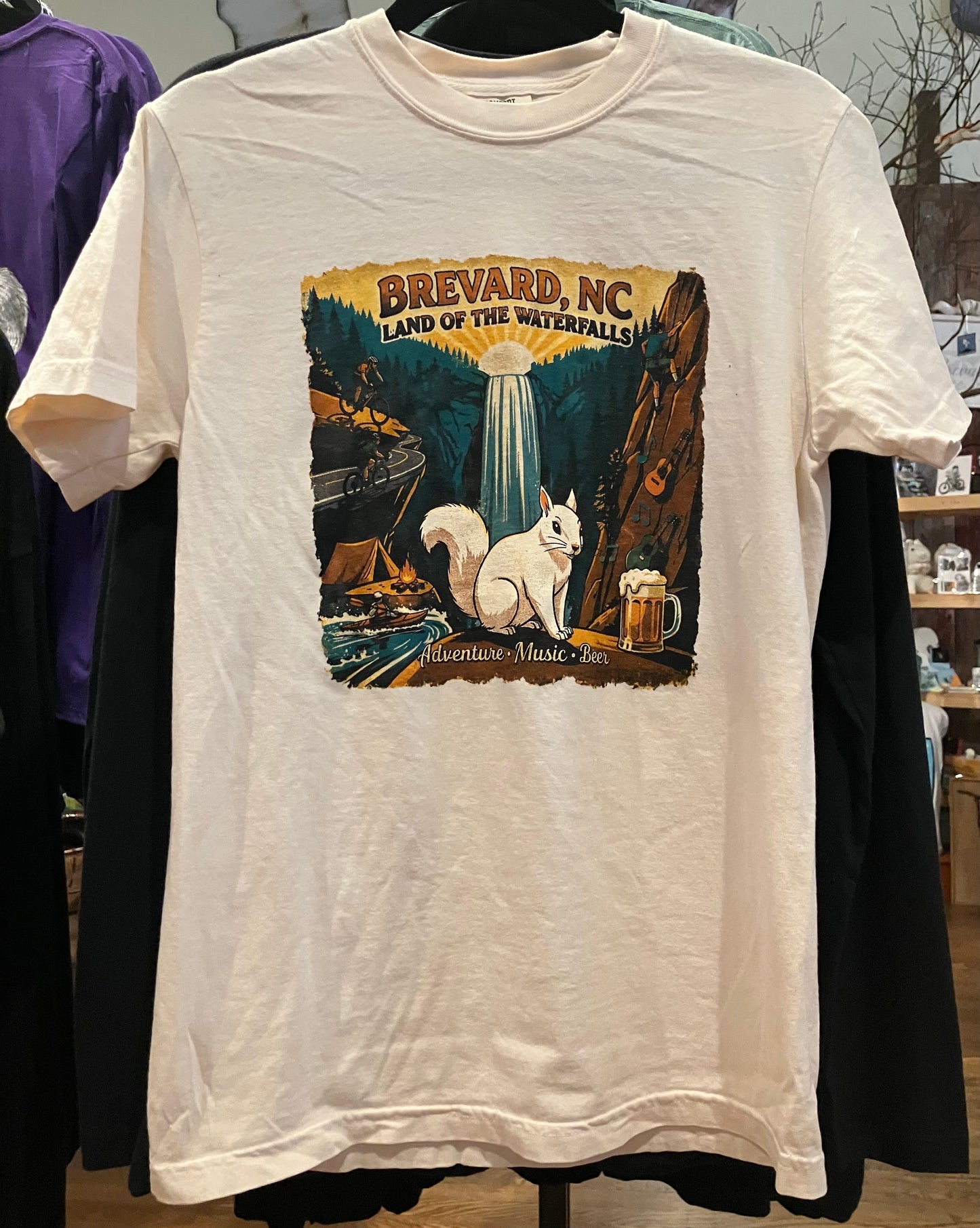 T-Shirt - Adult - Land of the Waterfalls Brevard, NC - Short Sleeve Crew Neck