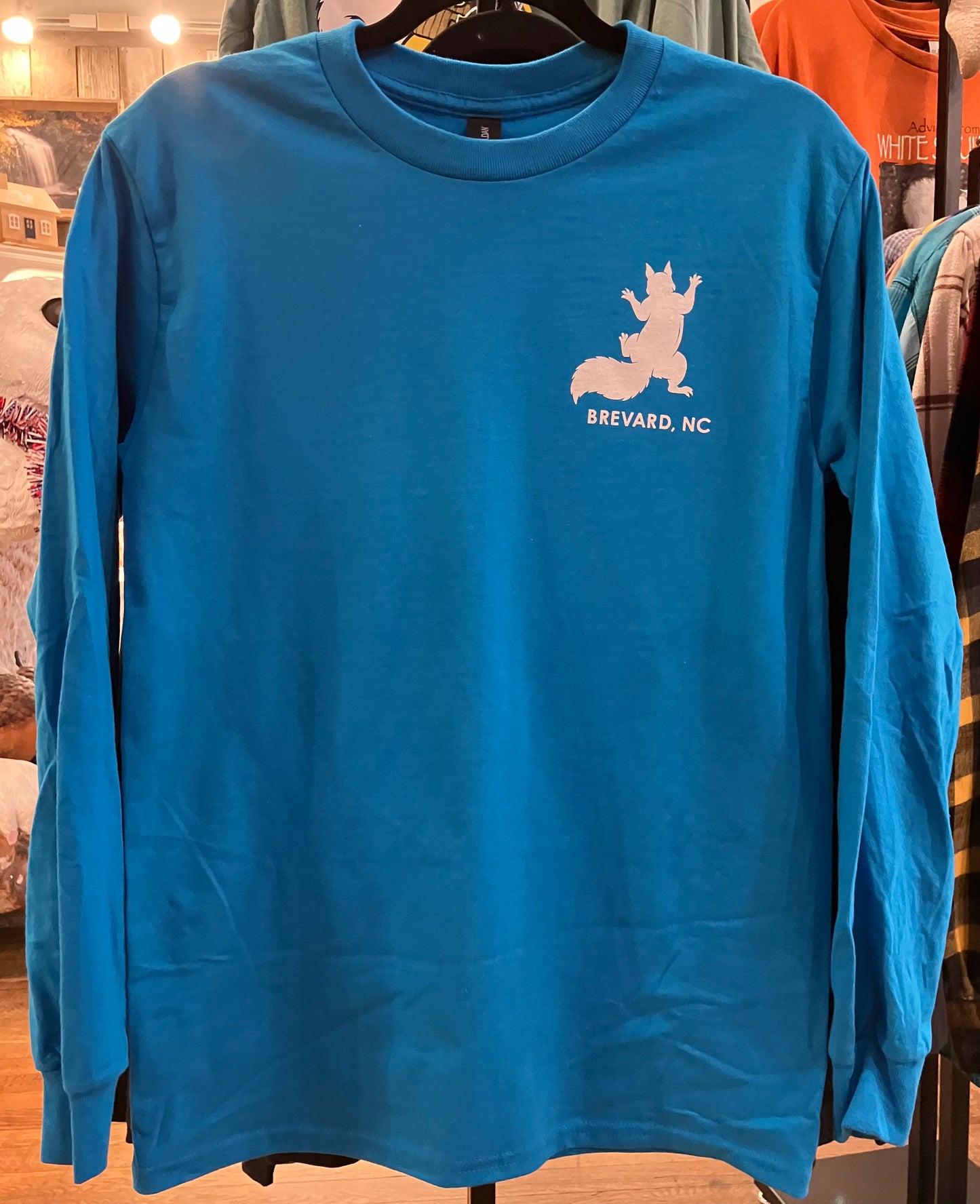 T-Shirt - Adult - I've Got Your Back & Birdseed - Long Sleeve Crew Neck in Sapphire Blue