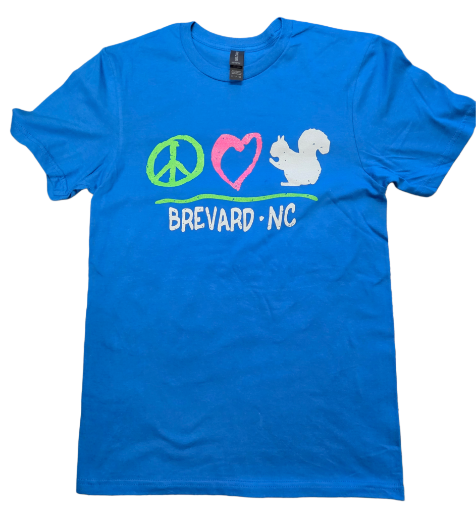 T Shirt - Adult - Peace Heart White Squirrel in Various Sizes | Brevard NC