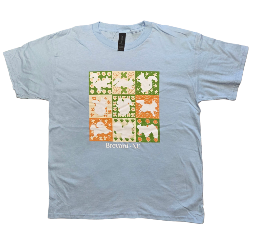 T-Shirt - Youth - 9 Squares White Squirrel T-Shirt | Brevard NC