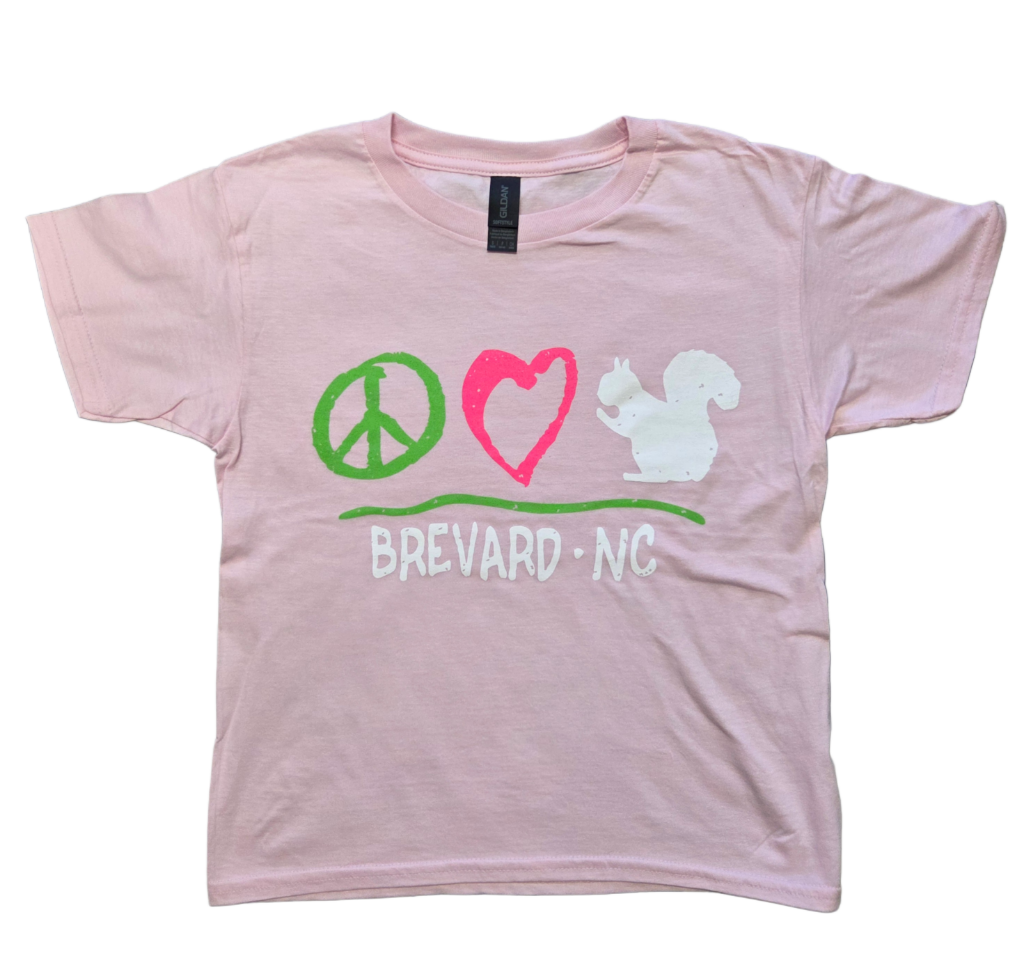 Peace Heart White Squirrel T-Shirt – Youth & Adult Sizes | Brevard NC