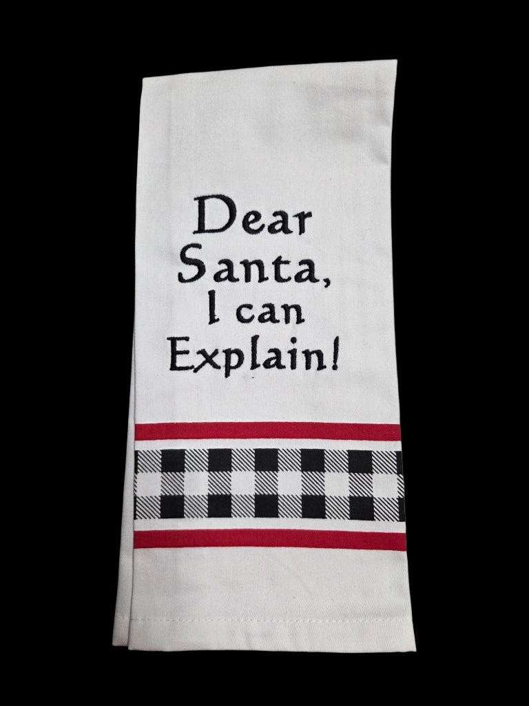 Towel - Christmas - Embroidered Bistro Towels with Funny Quotes