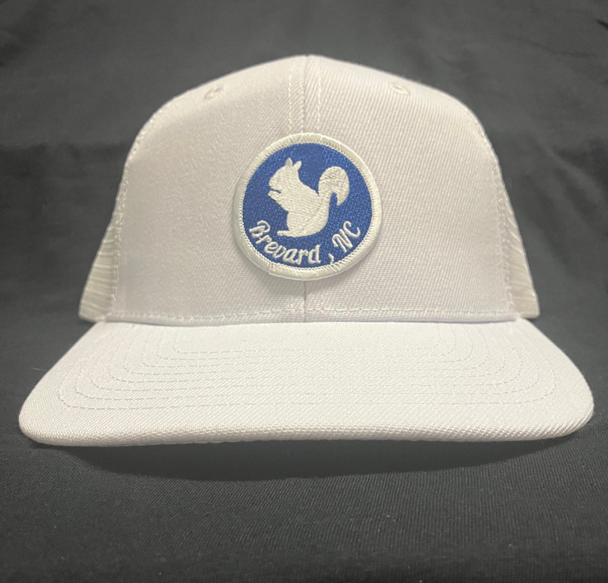 Trucker Hats - Royal Blue Patch with White Squirrel - Structured with Mesh Snap Back