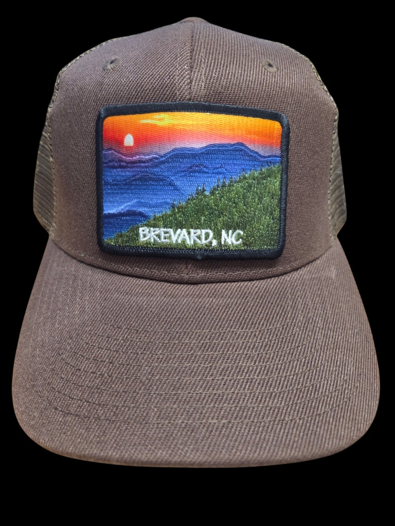 Trucker Hats - Structured with Mesh Snap Back with Various Patches of White Squirrels and Brevard, NC