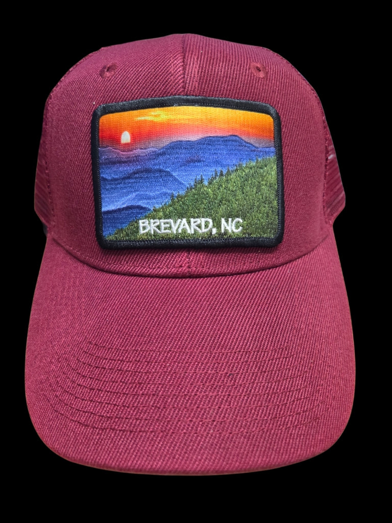 Trucker Hats - Structured with Mesh Snap Back with Various Patches of White Squirrels and Brevard, NC