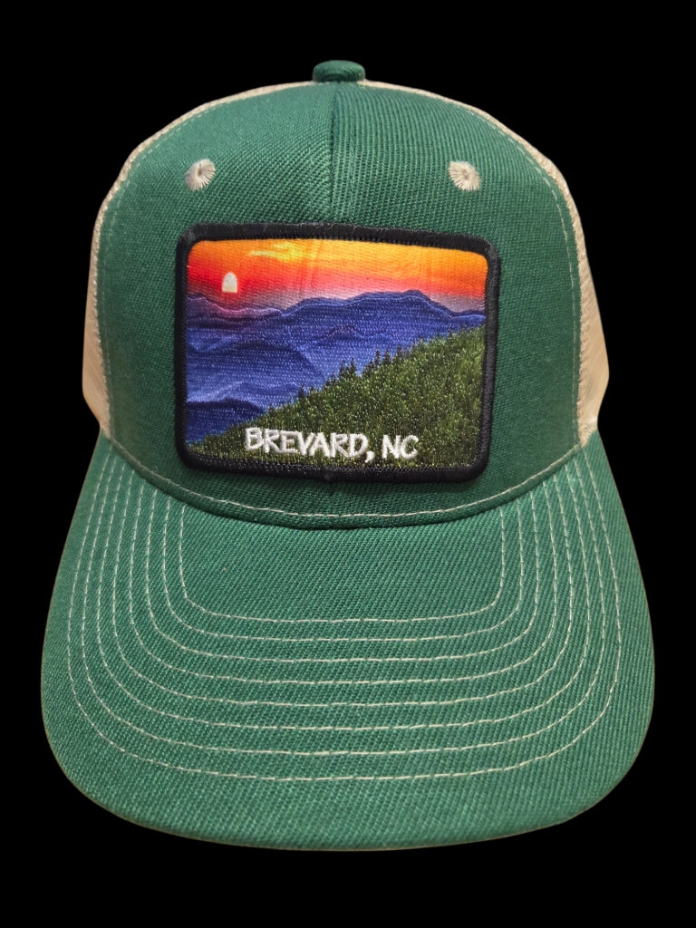 Trucker Hats - Structured with Mesh Snap Back with Various Patches of White Squirrels and Brevard, NC