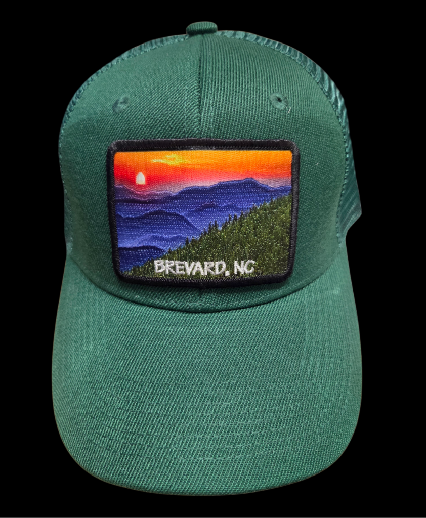Trucker Hats - Structured with Mesh Snap Back with Various Patches of White Squirrels and Brevard, NC
