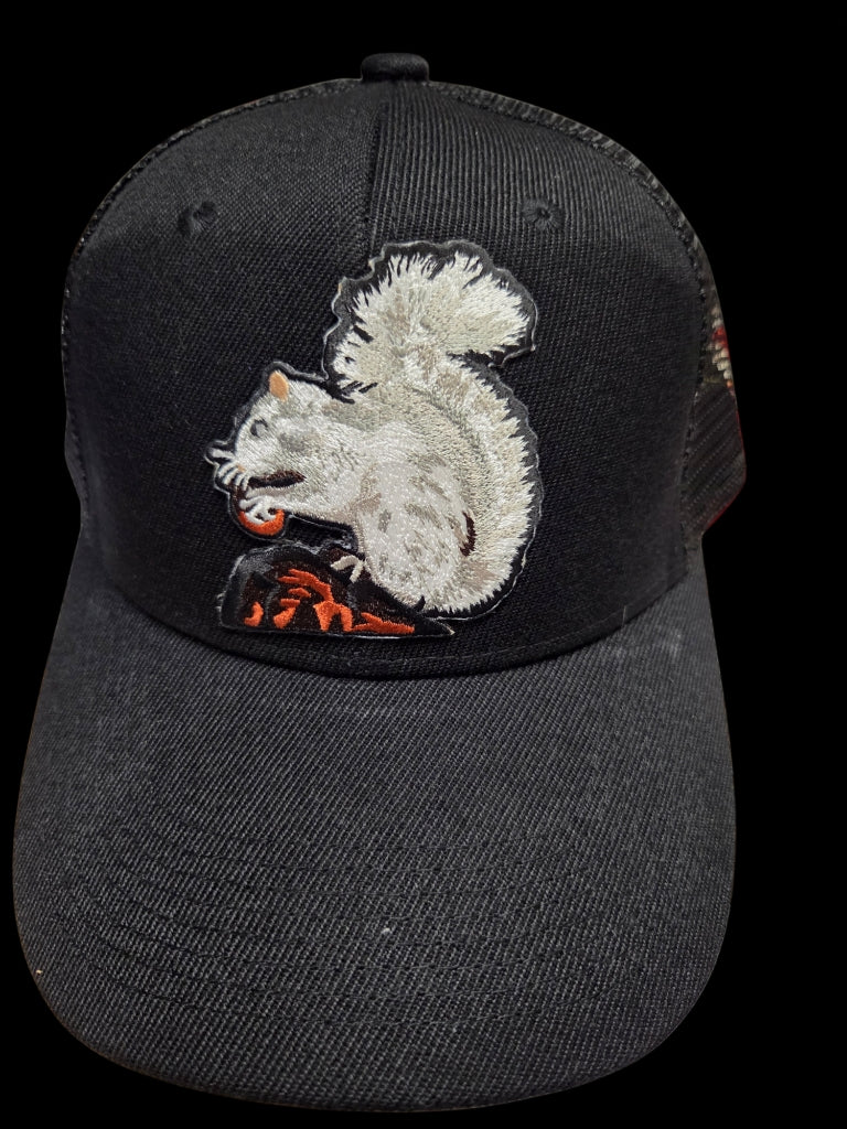 Trucker Hats - Structured with Mesh Snap Back with Various Patches of White Squirrels and Brevard, NC