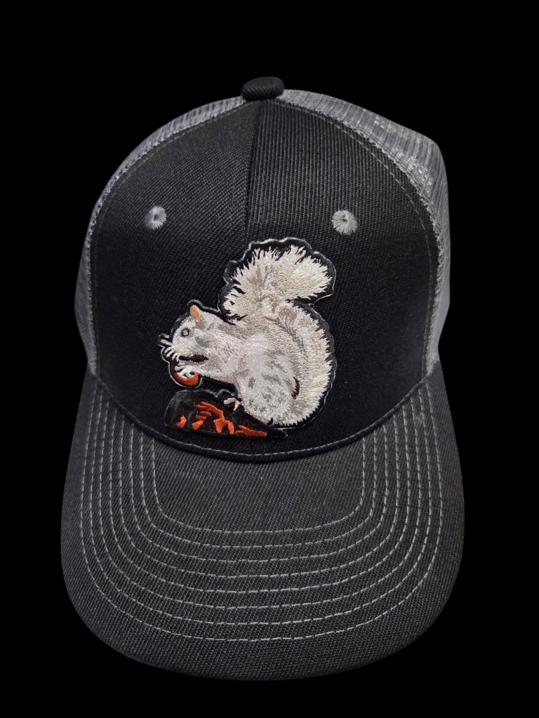 Trucker Hats - Structured with Mesh Snap Back with Various Patches of White Squirrels and Brevard, NC