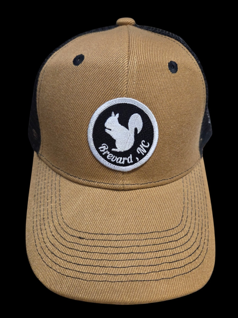 Trucker Hats - Structured with Mesh Snap Back with Various Patches of White Squirrels and Brevard, NC