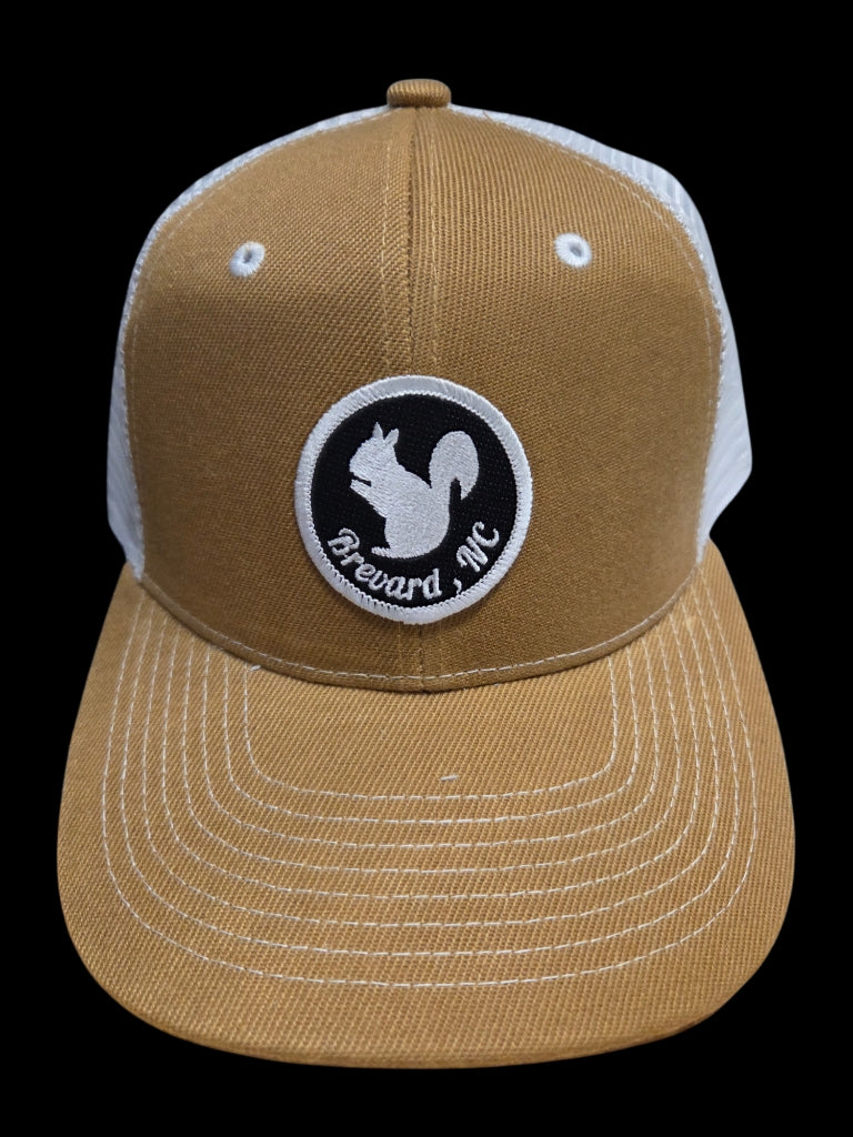 Trucker Hats - Structured with Mesh Snap Back with Various Patches of White Squirrels and Brevard, NC
