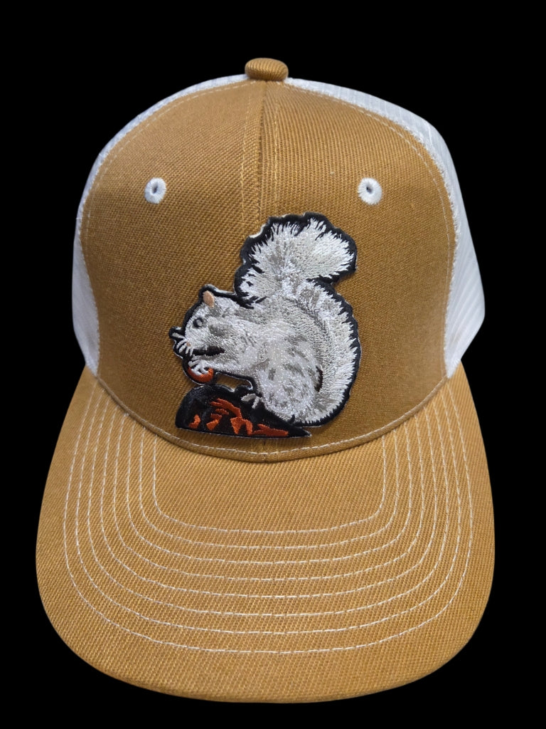Trucker Hats - Structured with Mesh Snap Back with Various Patches of White Squirrels and Brevard, NC