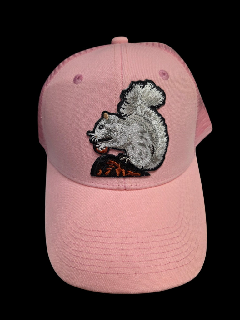 Trucker Hats - Structured with Mesh Snap Back with Various Patches of White Squirrels and Brevard, NC