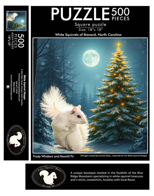 Puzzle - For Adults - Winter Moon Squirrel - 18" x 18" - 500 Pieces
