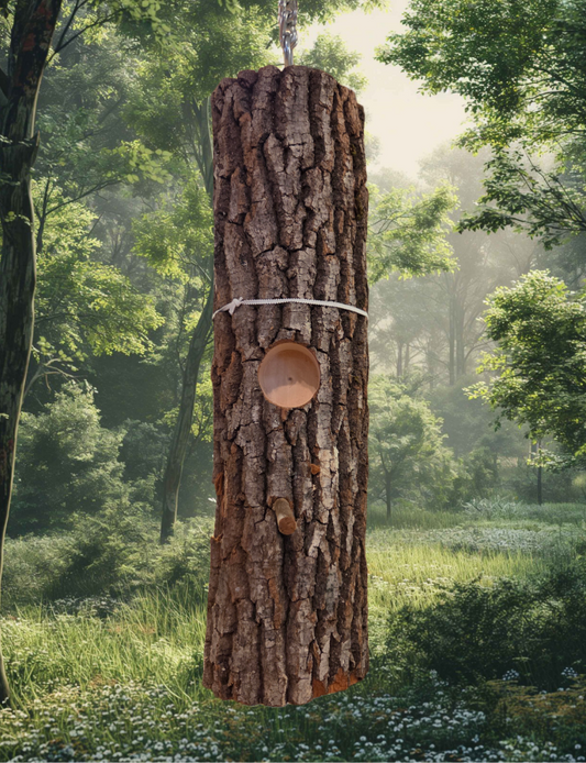 Bird/Squirrel Feeder - Locally Handcrafted Log Feeder