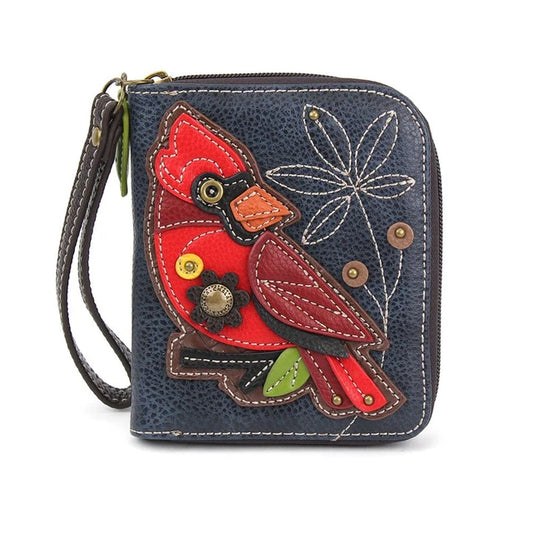 Wallet - Chala - Zip Around Vegan Leather Wallets in Various Designs