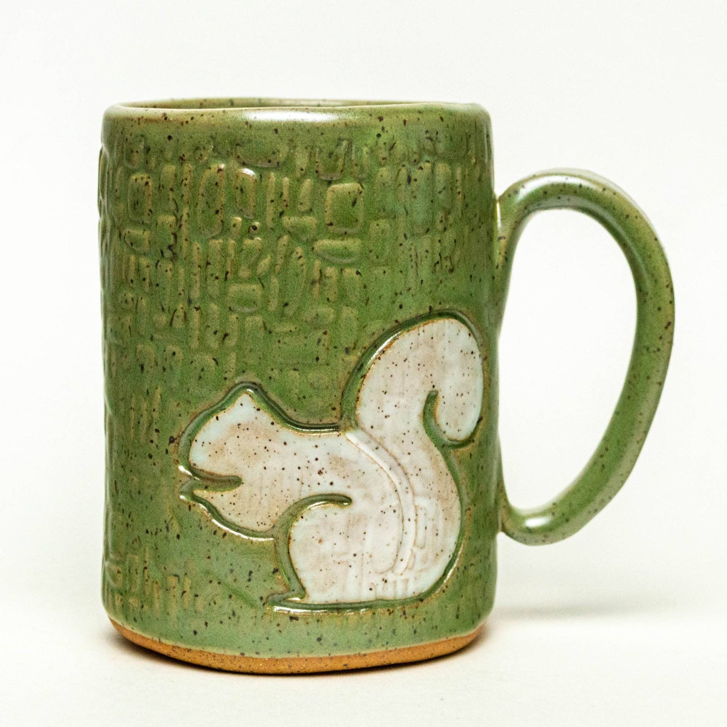 Pottery - White Squirrel Handmade, in Ohio, Ceramic Green 14oz Mug