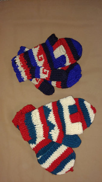 Wool Mittens - 100% Wool, 100% Fleece Lined