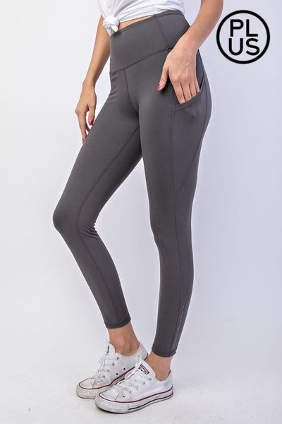 Clothing - Yoga Pants Plus Size for Women - Full Length, High Waist