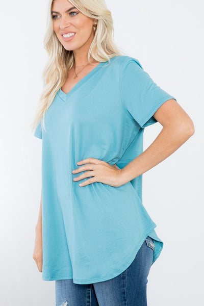 Clothing - Butter Soft V-Neck Short Sleeve Top